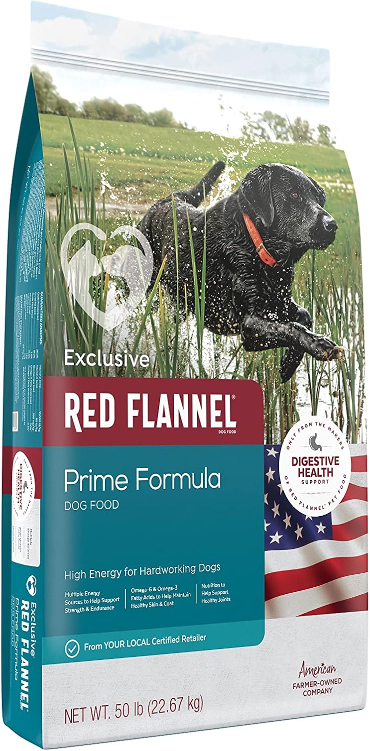 Red Flannel | Prime Formula Dog Food | 50 Pound (50 LB) Bag