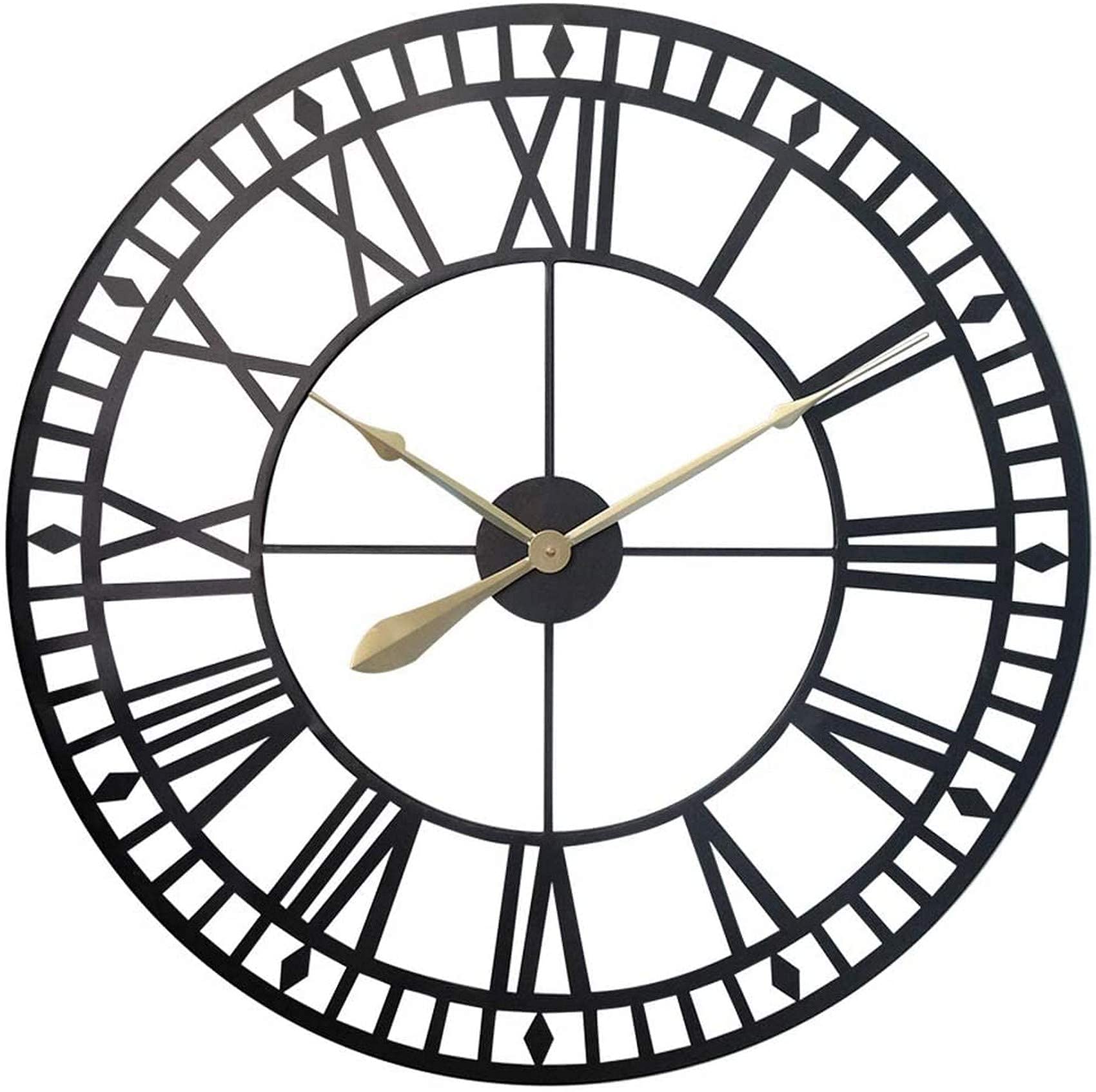 Horloge murale XXL grande 76 cm en métal pour bureau ou chambre