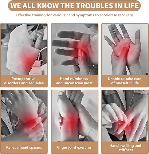 Miniatura 3 de Sayorg Guantes de robot de rehabilitación, equipo de rehabilitación de accidentes cerebrovasculares con función de carga USB, amoladora de mano para