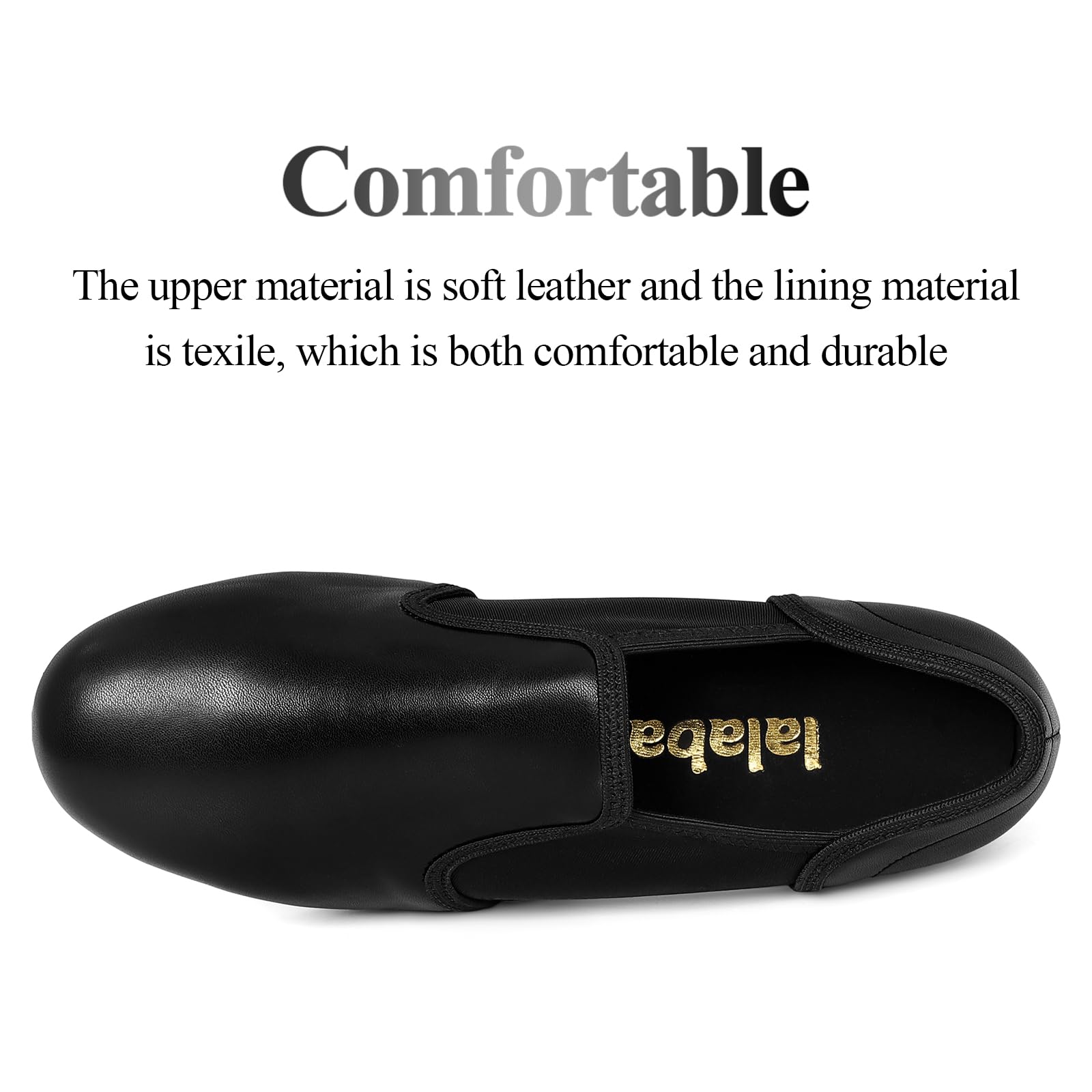 Zapatos de cuero para bailar jazz negros para hombres