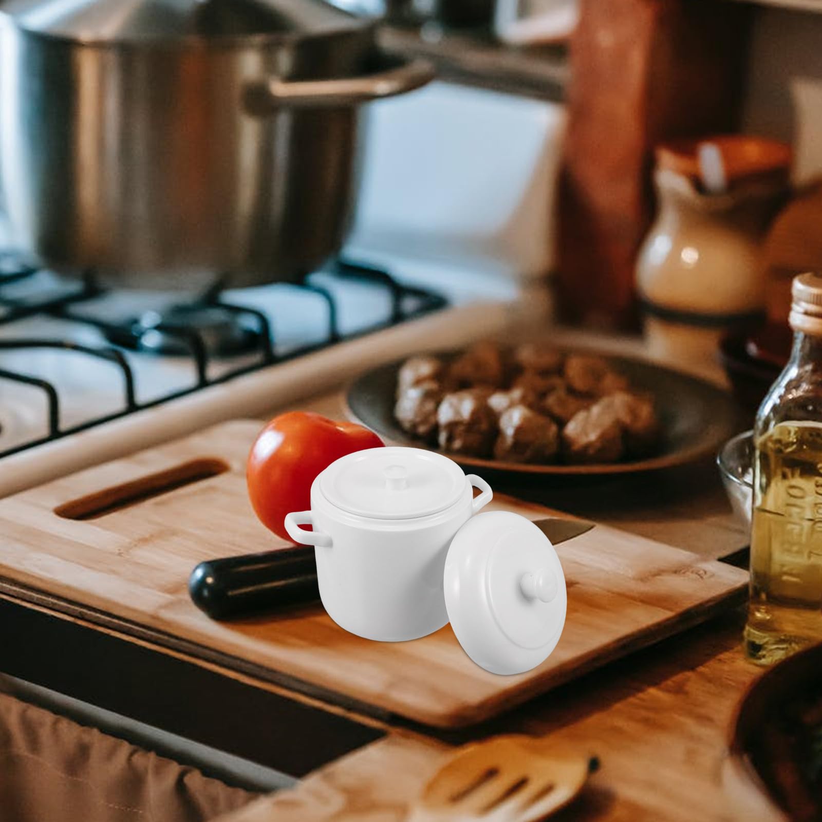 Tegame in Ceramica con Coperchio e Doppie Maniglie 950ml