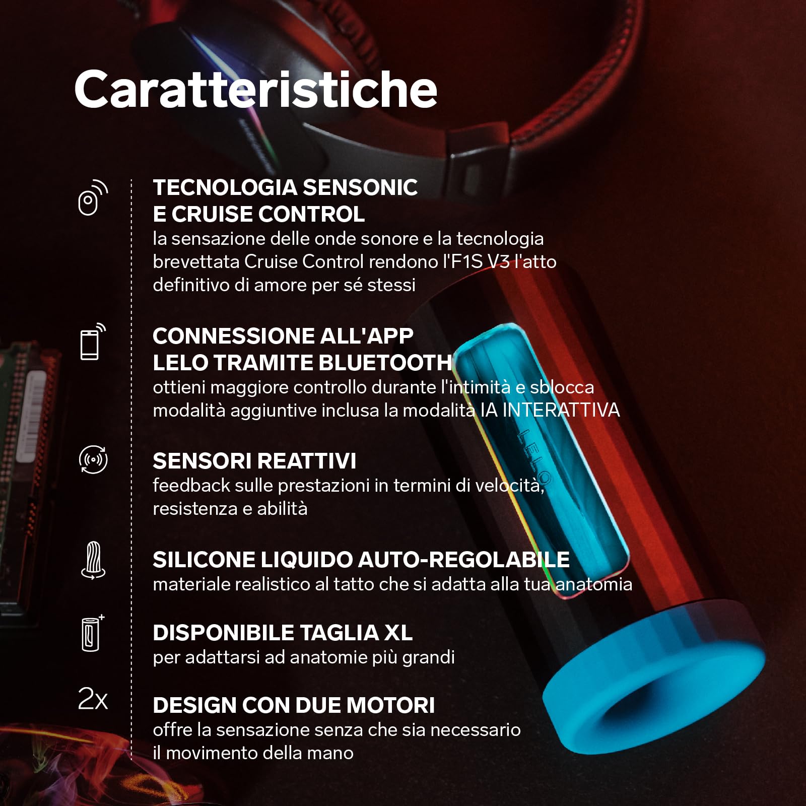 LELO F1S V3 Console di Piacere per Uomini, Masturbatore per Uomo con App Bluetooth, Sex Toy 8 Modalità di Piacere e una Funzionalità AI Interattiva, Vibratore per Uomo, Teal