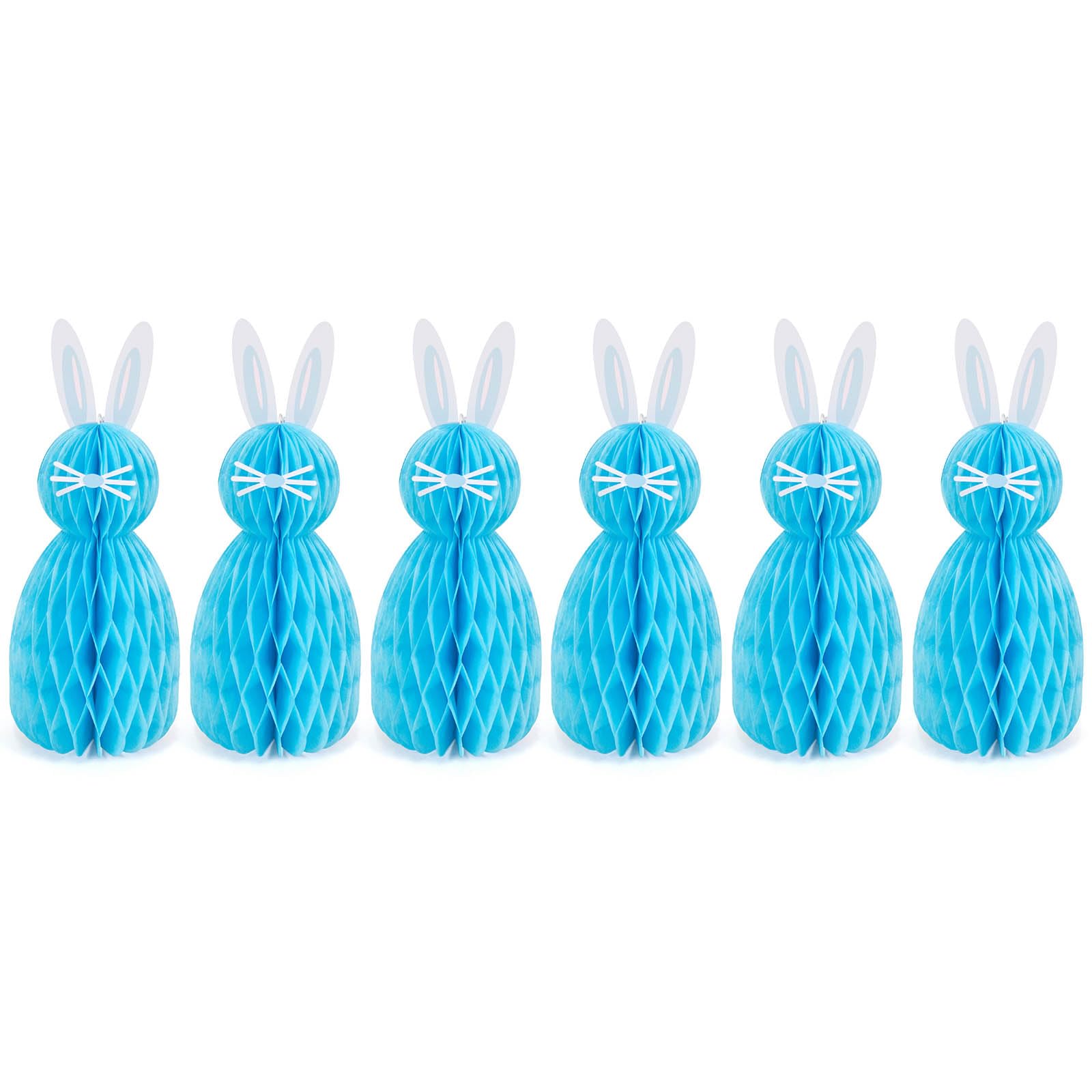 Tsophreniq Multipurpose Easters Rabbits Hanging Decorations 6Pcs Honeycombed Centerpieces for Creating a Festival Atmospheres Party Decorations