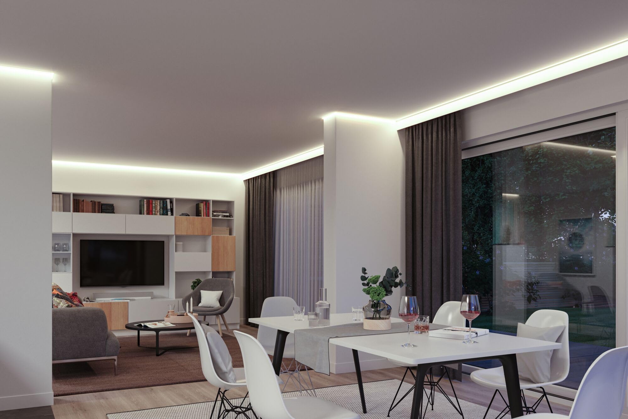 Paulmann 70535 SimpLED LED Strip Smart Home Zigbee RGB Komplettset 10m 26W 900lm 30LEDs/m RGB 36VA Profil für Leuchtstreifen