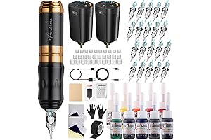 Professional Ball Point Pen Style Tattoo Gun Kit with Tattoo Ink Color Set