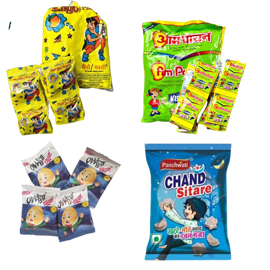 Mango Masti(Pack of 20) || Chatpat Goli(Pack of 20) || Aam Pachak(Pack of 30) || (Chand Sitare Pack of 20) || 90s candy || Feel the Bachpan (B0D12YFND7) Amazon Price History, Amazon Price Tracker