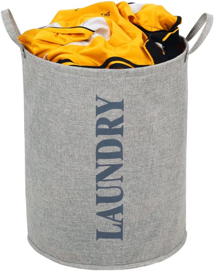 GeLivable Laundry Basket Portable and Durable Easy to Clean (Light Grey)