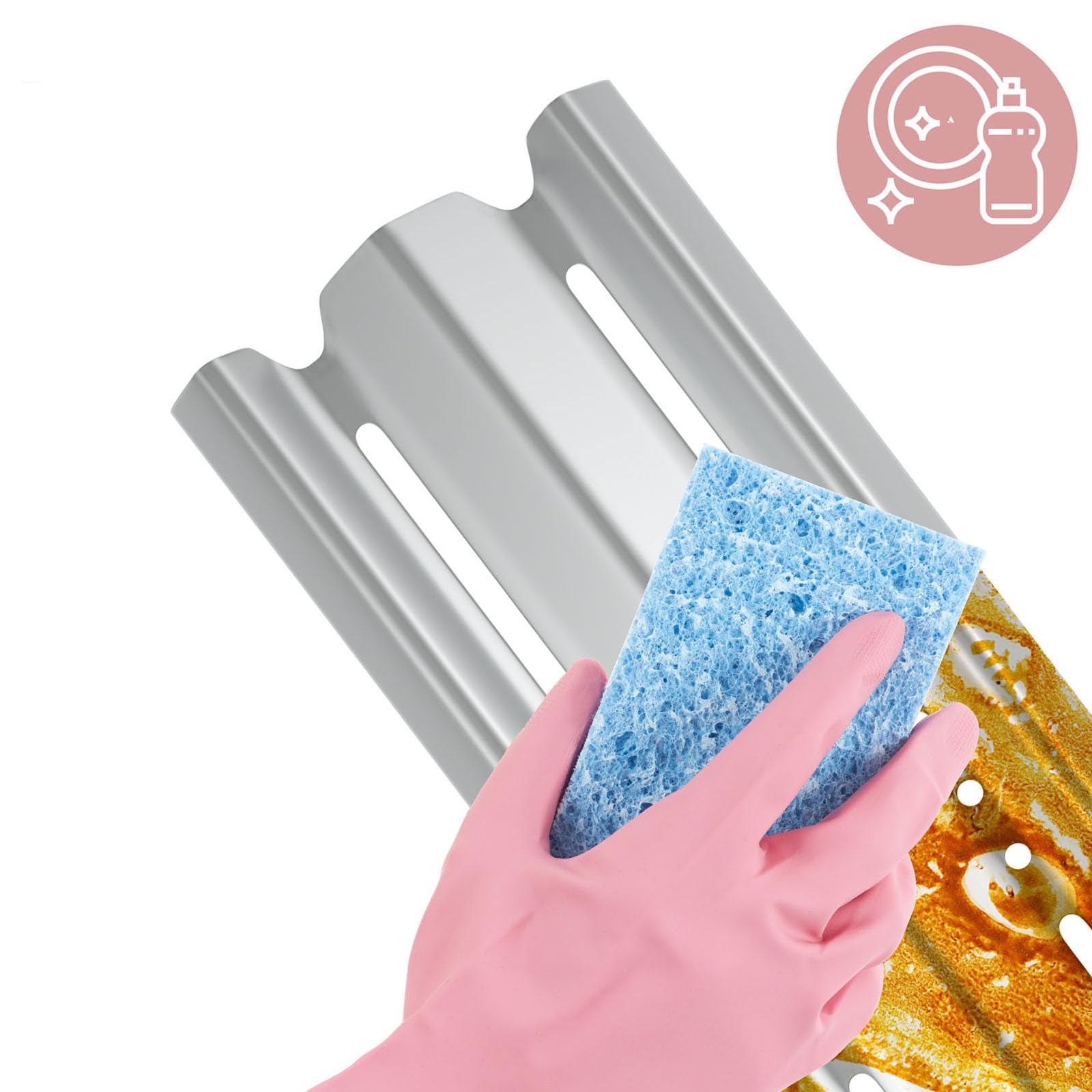 WELL GRILL Sear Plate & Bruciatore - Set di 3 tubi per barbecue a gas Napoleon Legend LEX 485 605 730 Series, Prestige 500, Rogue 365, LD485RB, LD485RSIB, in acciaio inox