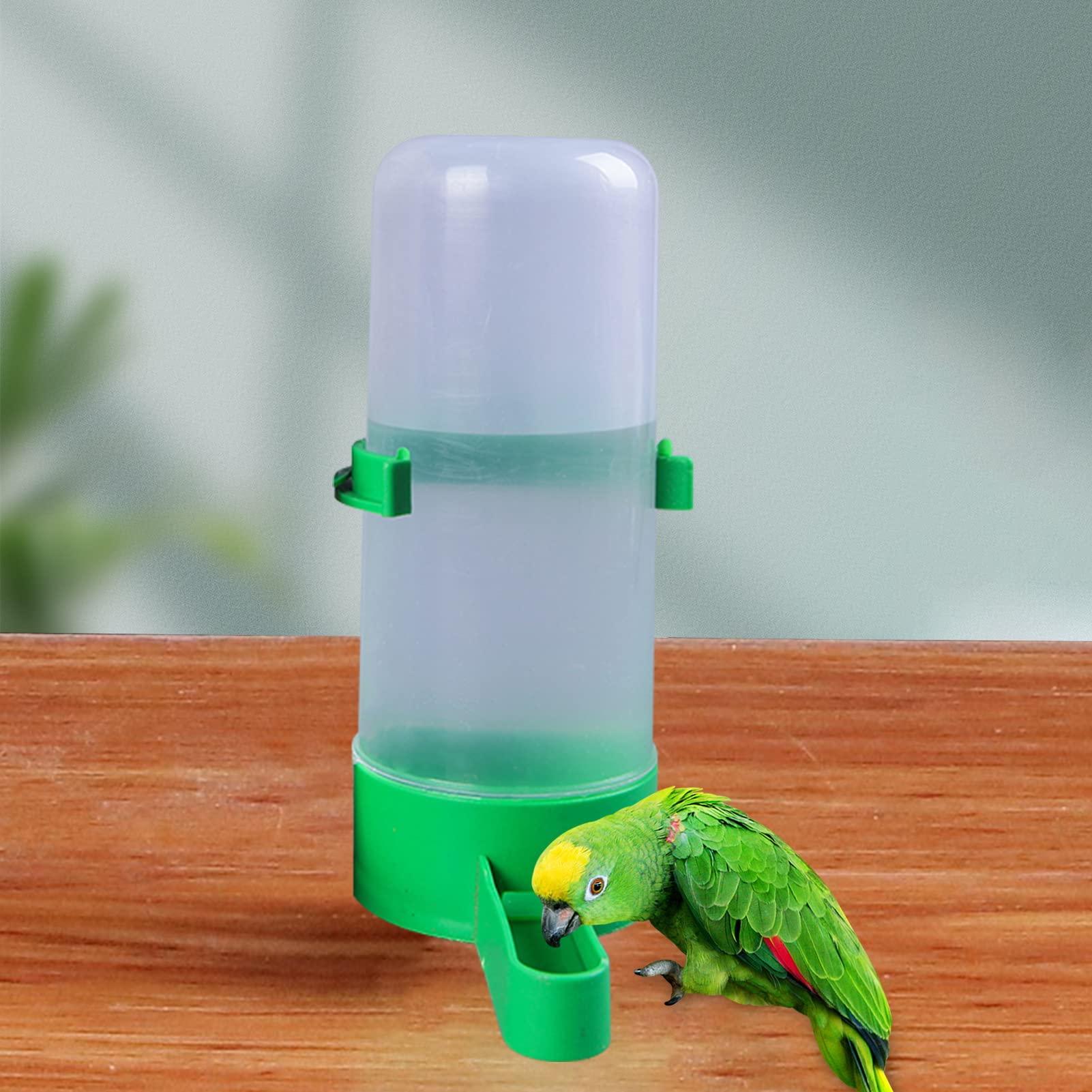 Keptfeet Distributore Automatico di Acqua,Distributore d'Acqua per Uccelli per Gabbia - Contenitore per abbeveratoio, Gabbia per Uccelli con distributore d'Acqua per pappagalli Budgie Cockatiel