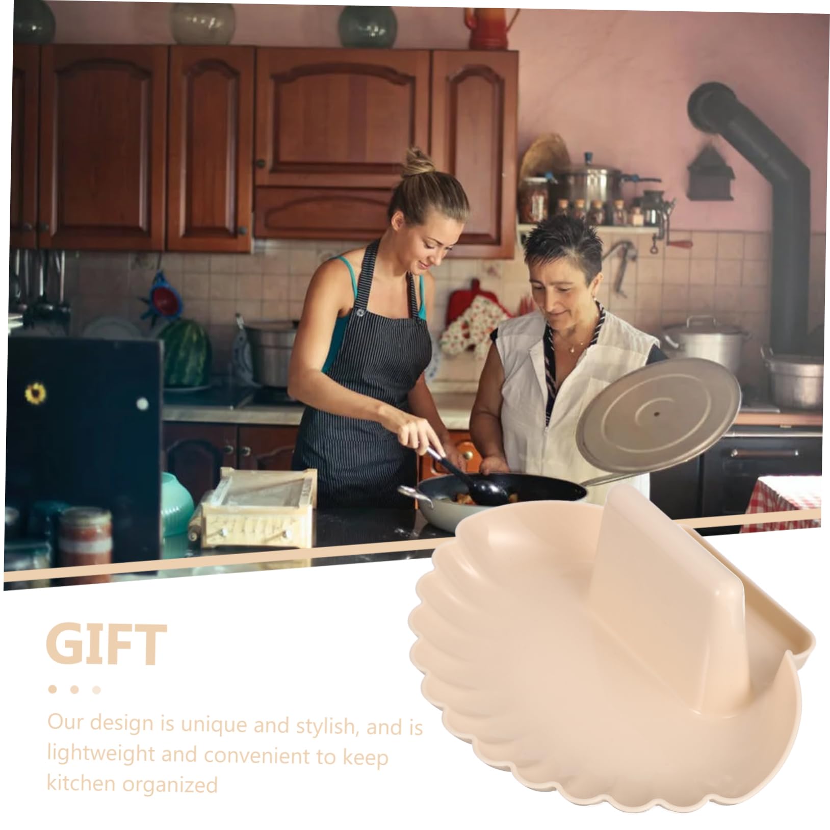 DECHOUS 2pcs Multifunctional Pot Lid Holder Abs Household Cover Pot Cover