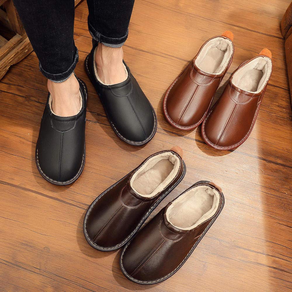 Pantoufles Femme Hiver Chaussons Femme Hiver Chausson Chaud Femme Pantoufles Femme Confortable Chaussons Femme Hiver Chaud Pantoufles Antidérapantes Pour L'intérieur Et L'extérieur (Café,36