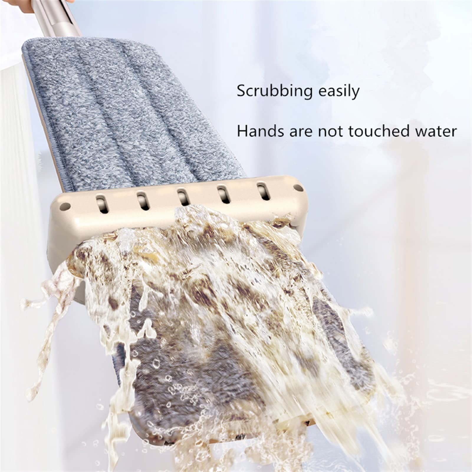 TOMYEUS FRONE for Limpieza DE PLAME Lavado a Mano Libre PLANDO MOP Play Ley MOPS 360 ° Gire el Piso de Madera de Madera de la Microfibra MOP Herramientas de Limpieza (Color : Total of 1 Cloth)