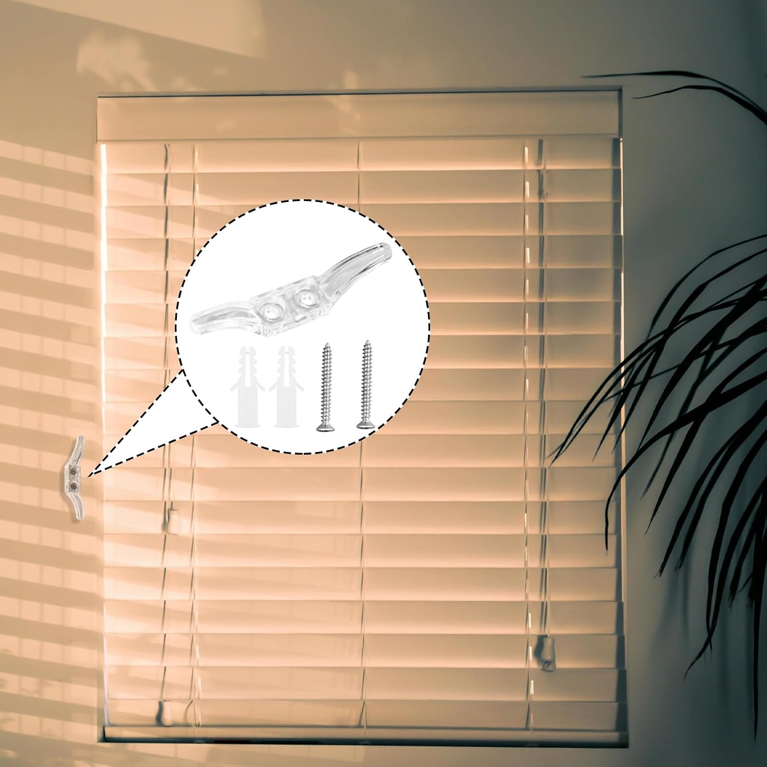 12 PCS Blind Cord Holder, Safety Rope Cleats, Plastic Transparent Blind Cord Safety with Screws for Window Blinds Curtains Sun Shades Ropes