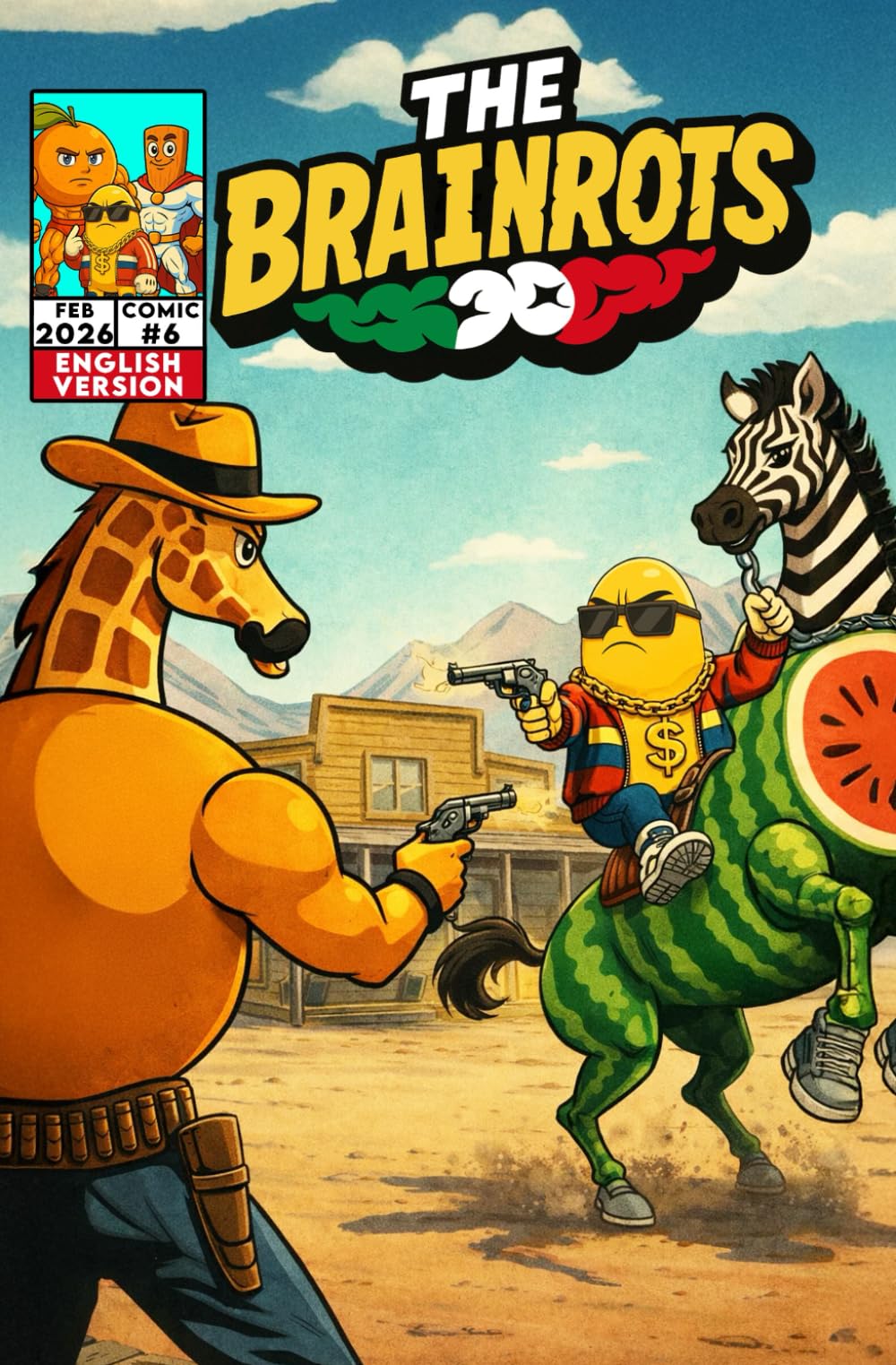 THE BRAINROTS #6 - Issue Six - [English Version] The Italian Brainrot Characters Comic [New Super Sahur Episode]: 3 Comic Stories in English [First ... Brainrot characters [ English Version ])