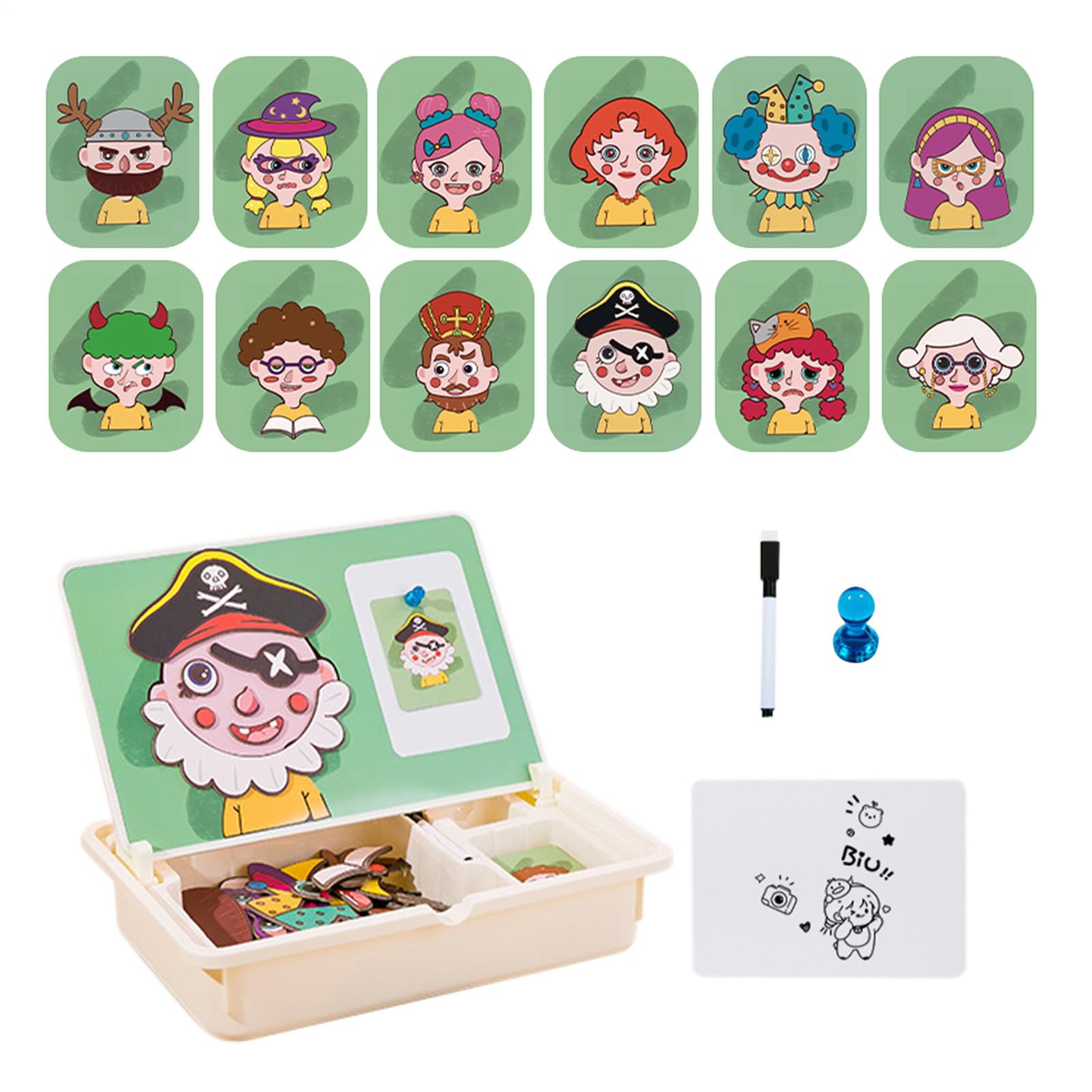 Magnetyczne Pudelko Z Puzzle Edukacyjna Gra Magnetyczna Dla Przedszkolaków | Zajęcia Domowe I Podróżne Dla Dzieci Z Etui Dla Dzieci W Wieku Od 3 Lat Do Żłobka I