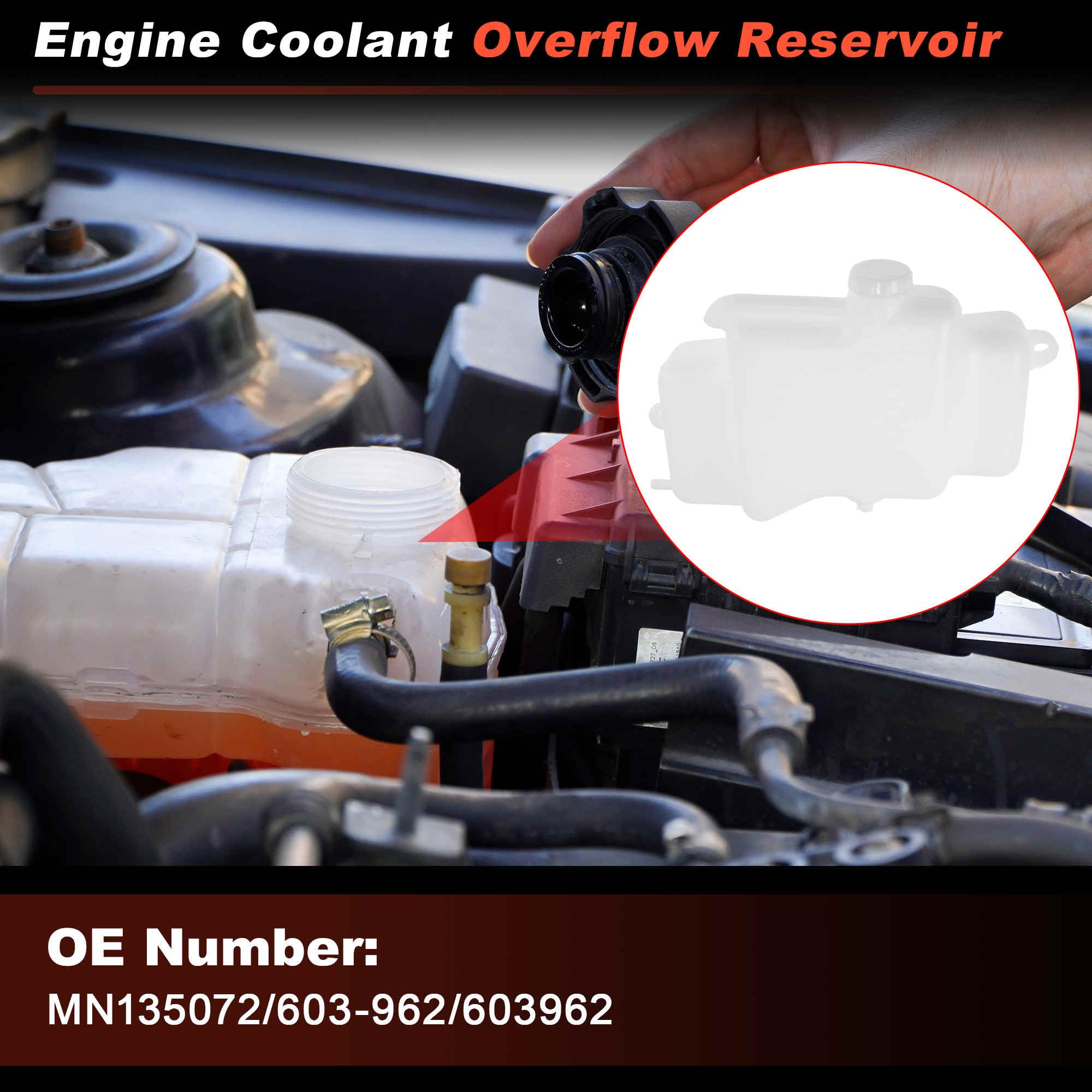 Coolant Expansion Reservoir Tank with Cap for Mitsubishi L200 Montero Sport 2008-2015 603-962 Engine Radiator Coolant Overflow Reservoir Recovery Tank MN135072/603962