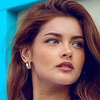 Vista 6 de Aretes gruesos de lágrima para mujer, juego de aretes de aro de moda Bottega, aretes de oro