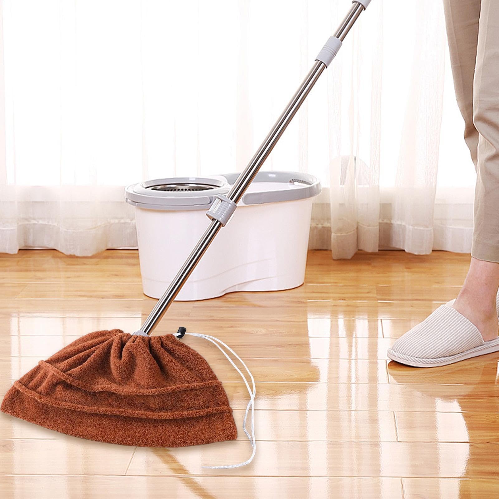 Scopa | Copertura Di Ricambio Riutilizzabile per Scopa | Microfibra di Pulizia per Pavimento Duro Piastrelle Cucina Bagno Soggiorno