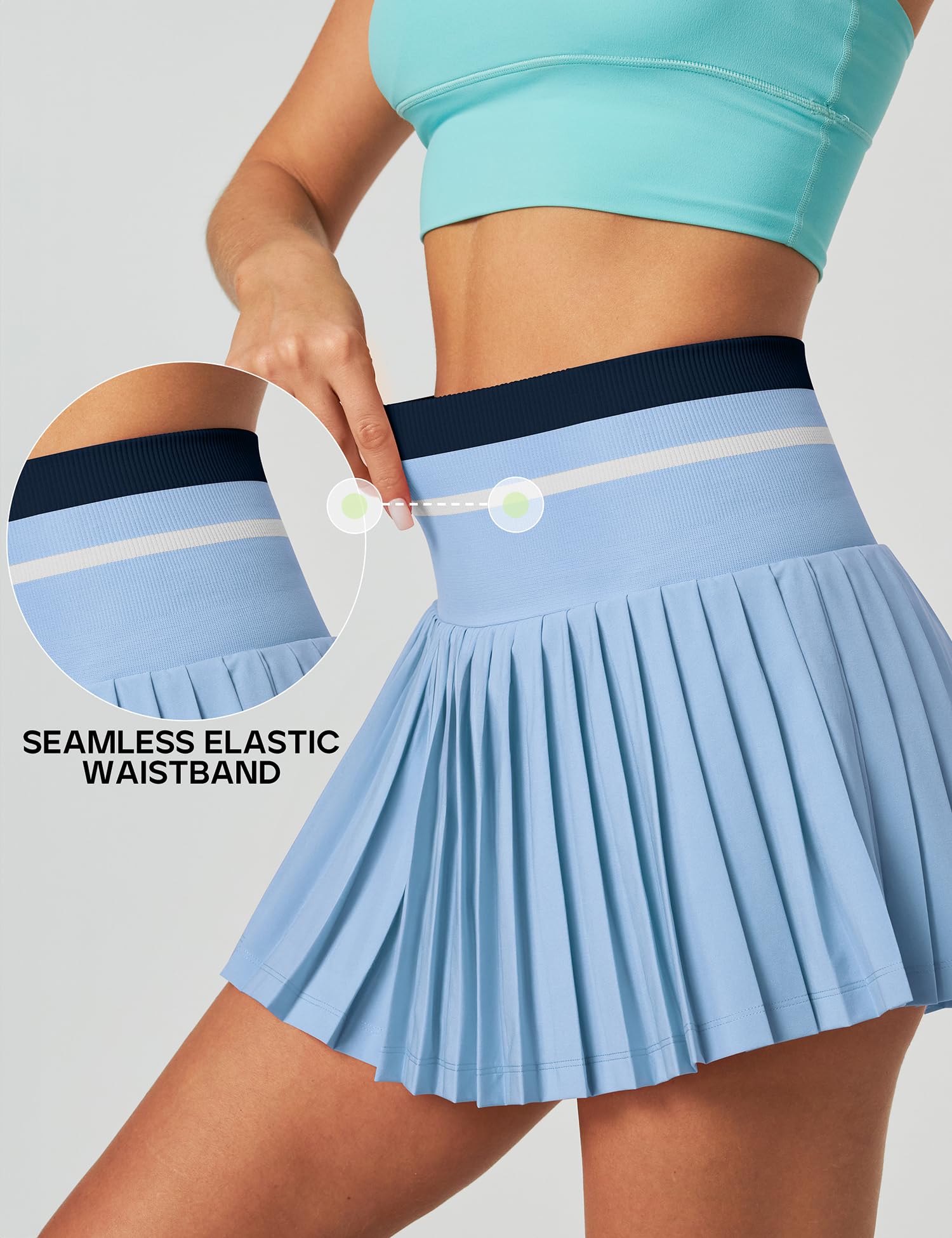 Heathyoga Falda de tenis plisada con bolsillos para mujer, falda de tenis para mujer, falda de golf de cintura alta, falda atlética