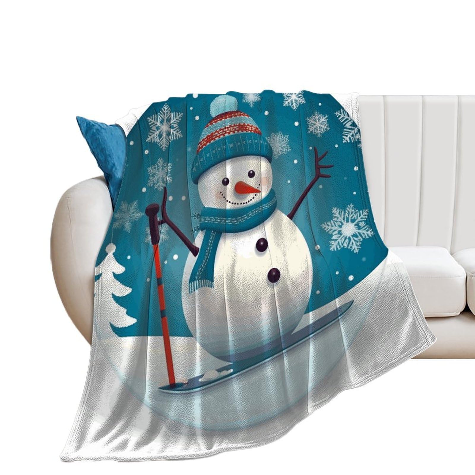 Couverture extra large flanelle flocon de neige, le cadeau idéal pour femme