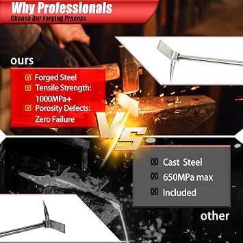 30 Halligan Bar Firefighter Tool - Forged Steel One-Piece Construction | Fork Gap Design