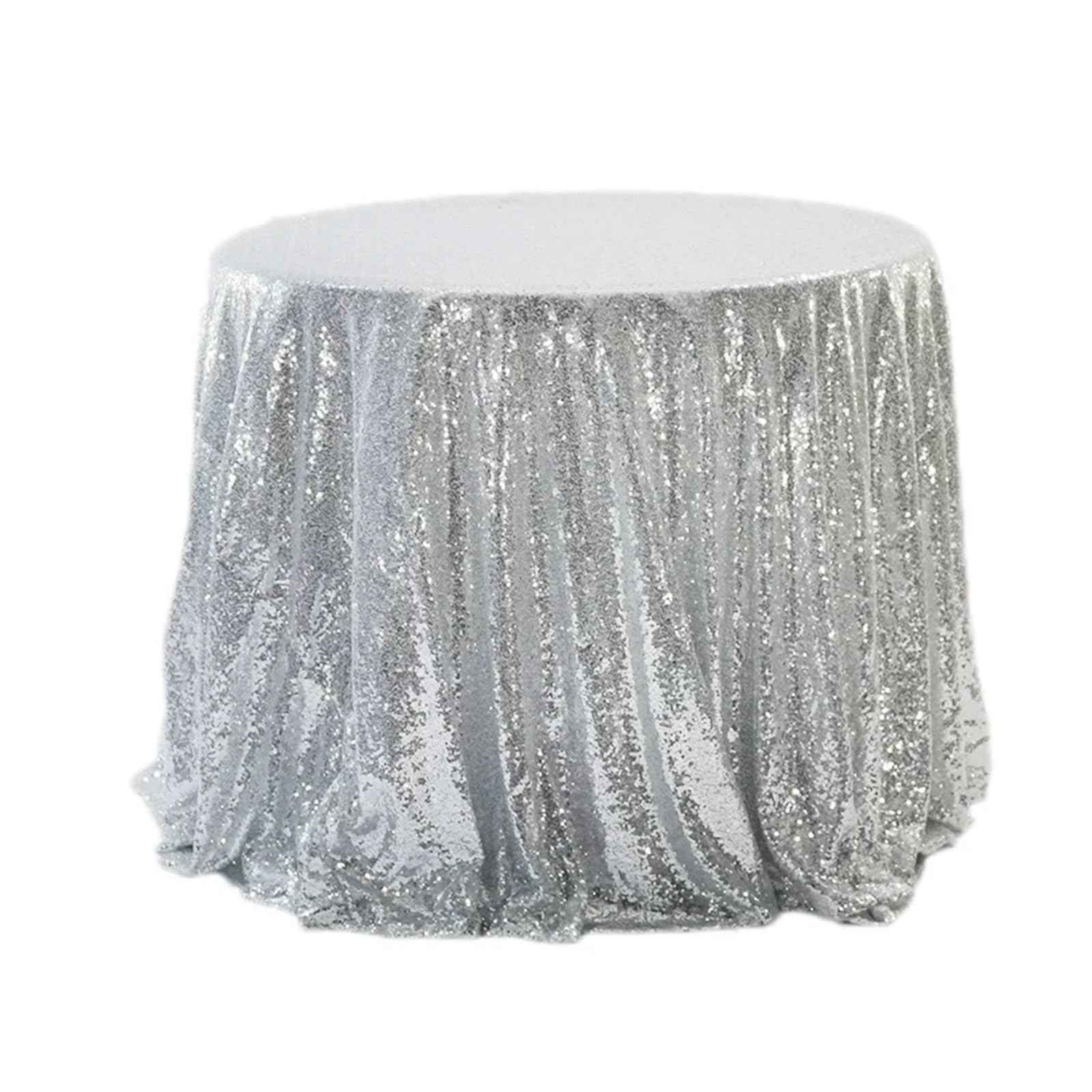 EKalgretrA Sequin Tablecloth Sequin Tablecloth Round Sparkly Table Cover Glitter Overlay for Party Dinner Festival Wedding Exhibition(Color 3,120cm)