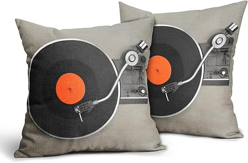 Miniatura 9 de Juego de 2 fundas de almohada de béisbol de 20 x 20 pulgadas con temática deportiva de algodón, lino y poliéster, fundas decorativas para