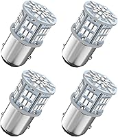 Vista 1 de Bombilla LED de freno 1157 roja, 12V-24V 1157 7528 2357 2057 BAY15D Bombilla LED de repuesto para luz de freno, luz trasera para automóvil, RV