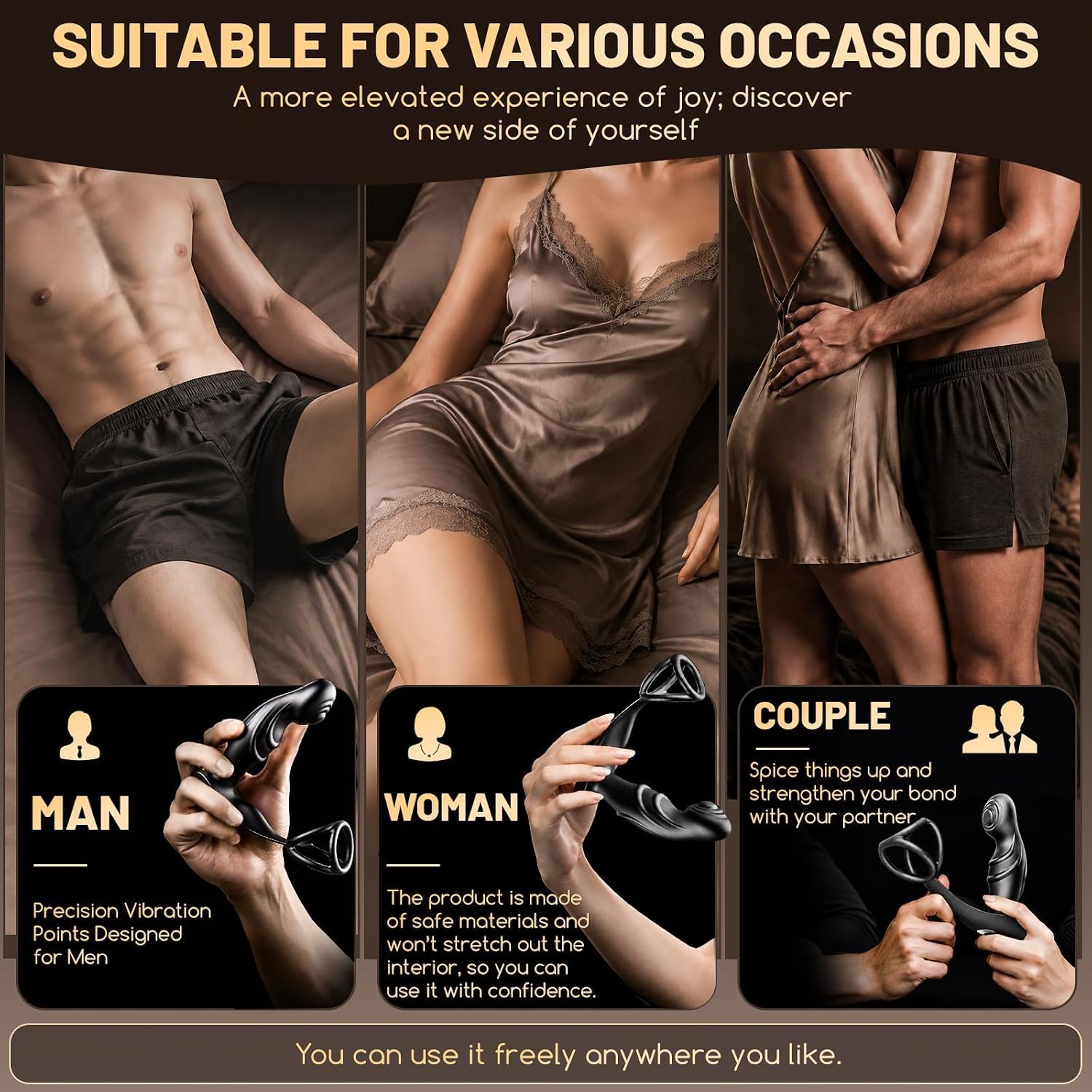 Vibratore Anale Sex Toy Uomo, Vibratore con APP Telecomando, Massaggiatore Prostatico Vibratore per Uomo con 10 Modalità di Vibrazione e 10 Modalità di Oscillazione, Toys Sessuali per Uomini