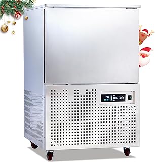 Commercial Blast Chiller 5 Trays, Shock Freezing Blast Chiller & Freezer Heavy Duty, Flash Freezer for Ice Cream, Seafood, Desserts, Meat-Lowest Temperature -40°C