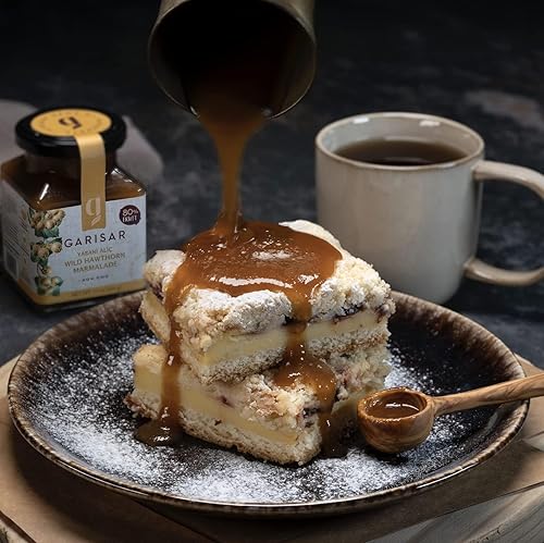 Miniatura 5 de Garisar - Mermelada de espino silvestre - 80% de fruta - 7.7 oz - Espino salvaje - Desayuno - Waffles - Crema de frutas (6)