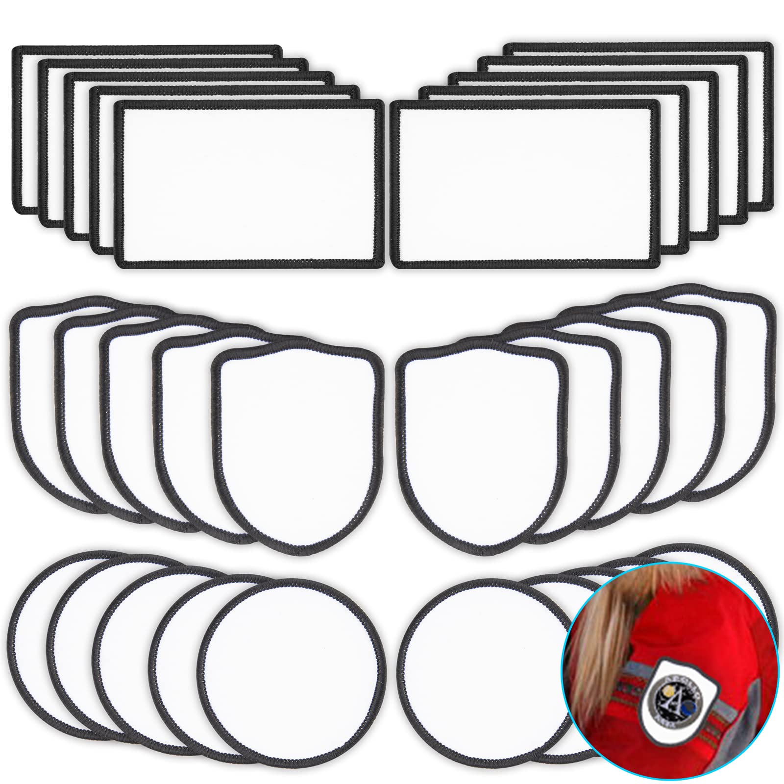 30 Pieces Sublimation Patch Blanks (Mixed / 30PCs)