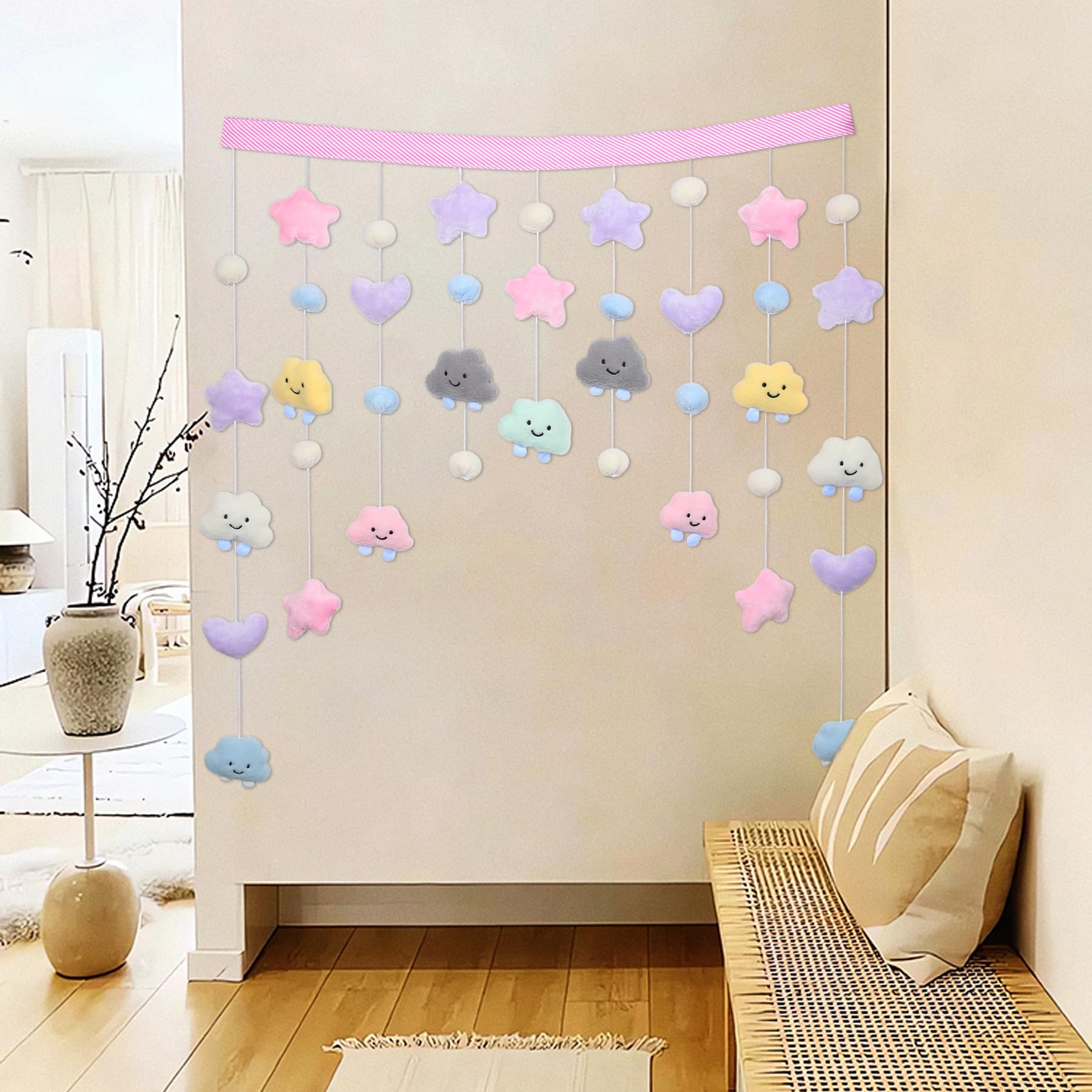 Umimiss Kawaii Room Decor - Cutecore Room Decor, Preppy Rooms Decoration, Velcro Curtains for Window, Y2K Kawaii Decoration Japanese, Decorations for Bedroom Aesthetic - Image 4