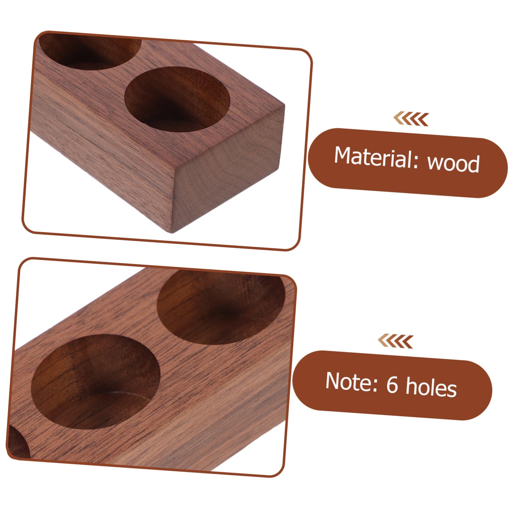 MAGICLULU Supporto Per Provette in Legno Da 4 Pezzi Supporto Per Espositore Per Provette in Chicchi Di Caffè