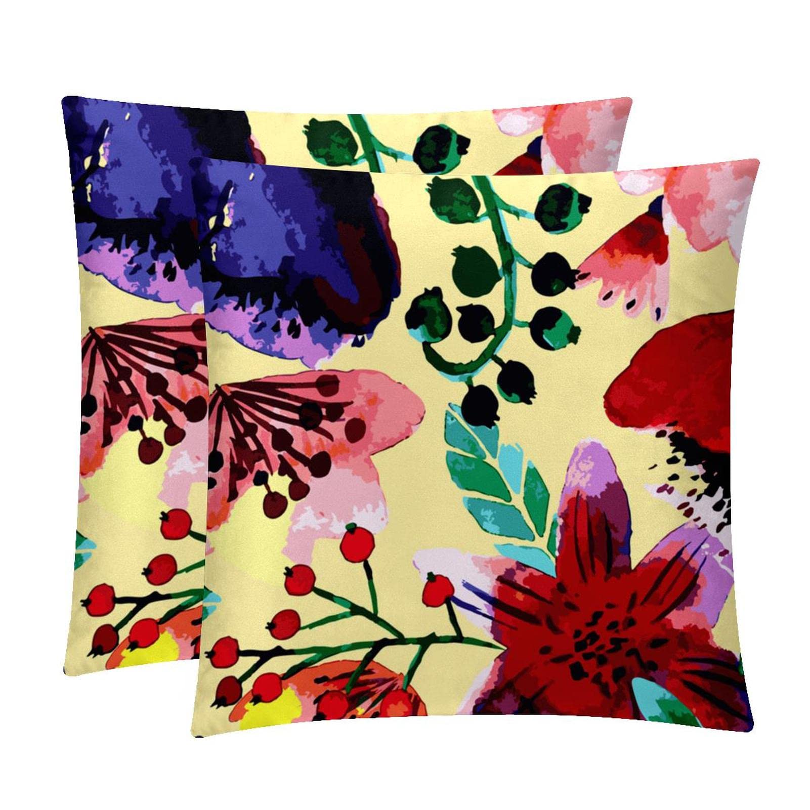 Housses de coussin lombaire fleur tropicale pour soulager le dos et décorer le canapé