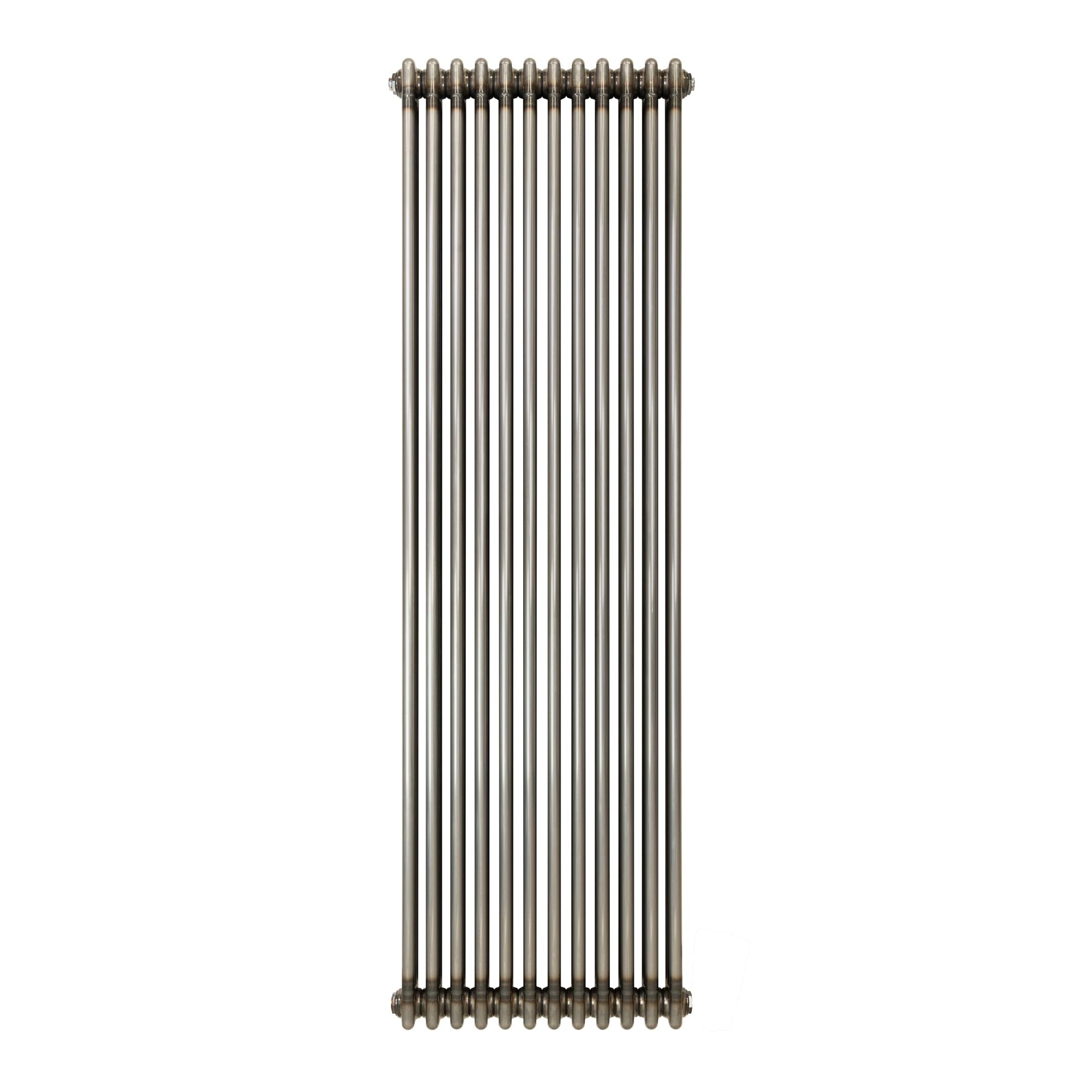 Radiador Vertical Tradicional 1800 x 560 mm 3 Columnas Acero – Metal Crudo Estilo Industrial 3198W Incluye Soportes, Kit de Instalación y Cepillo