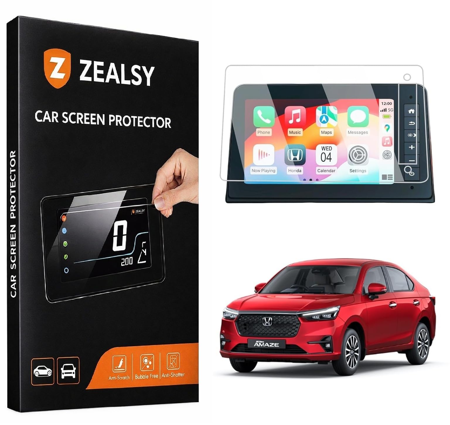 Honda Amaze Screen Guard V VX ZX Variants | 8 Inch Infotainment Display | 2025 Facelift Protector (Amaze 8 Inch)-image-19