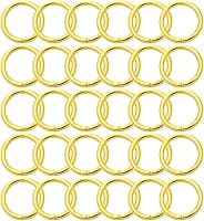 Vista 8 de BIKICOCO 1 '' Metal O-Ring Buckle Connector Round Loops no soldados con autógena para bolsos Webbing Monedero y correas de cinturón, 30