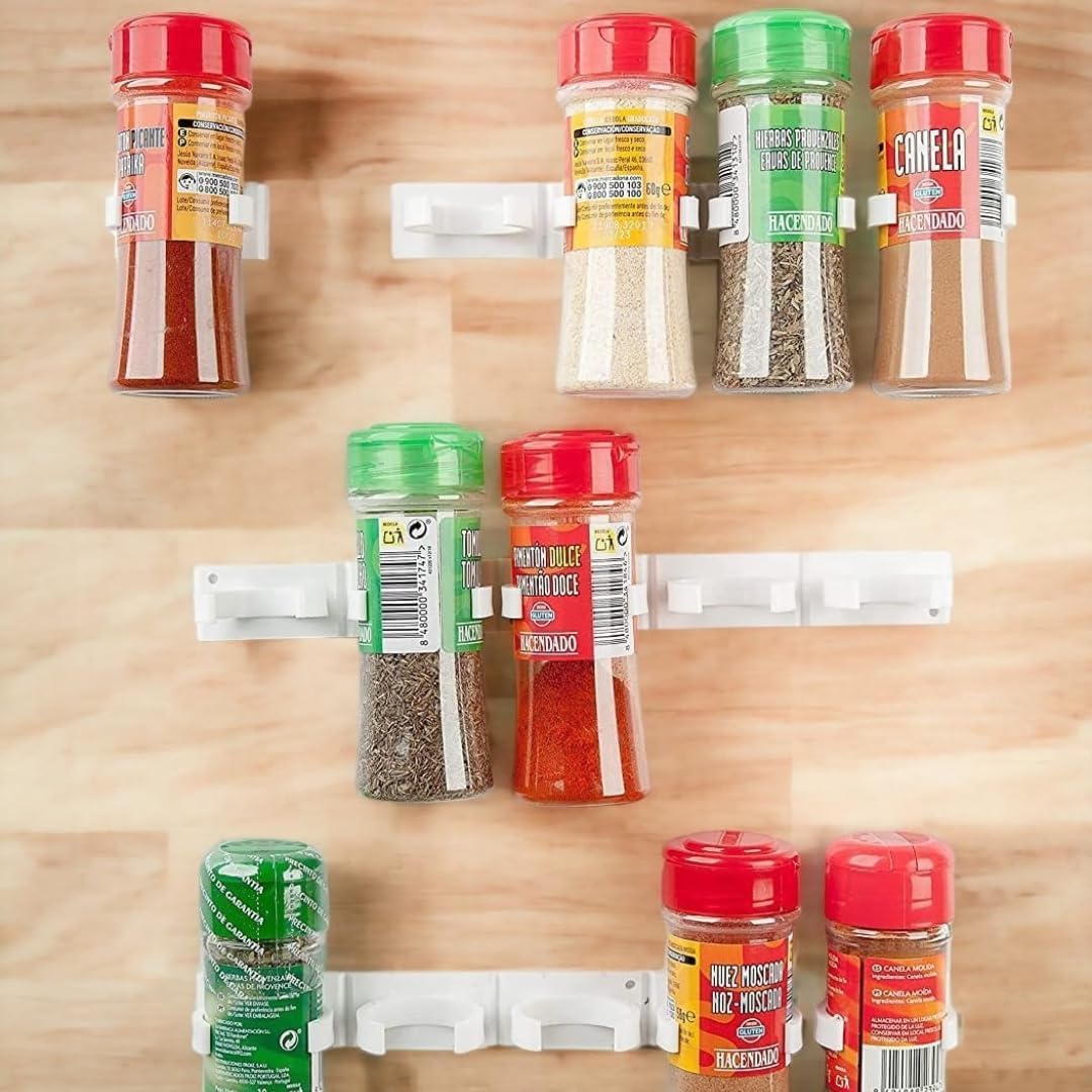 Especieros para cocina, Organizador especieros para pared, Soporte de botes de especias para estanteria, Organizador armarios y cajon, Codimentero para 20 botes