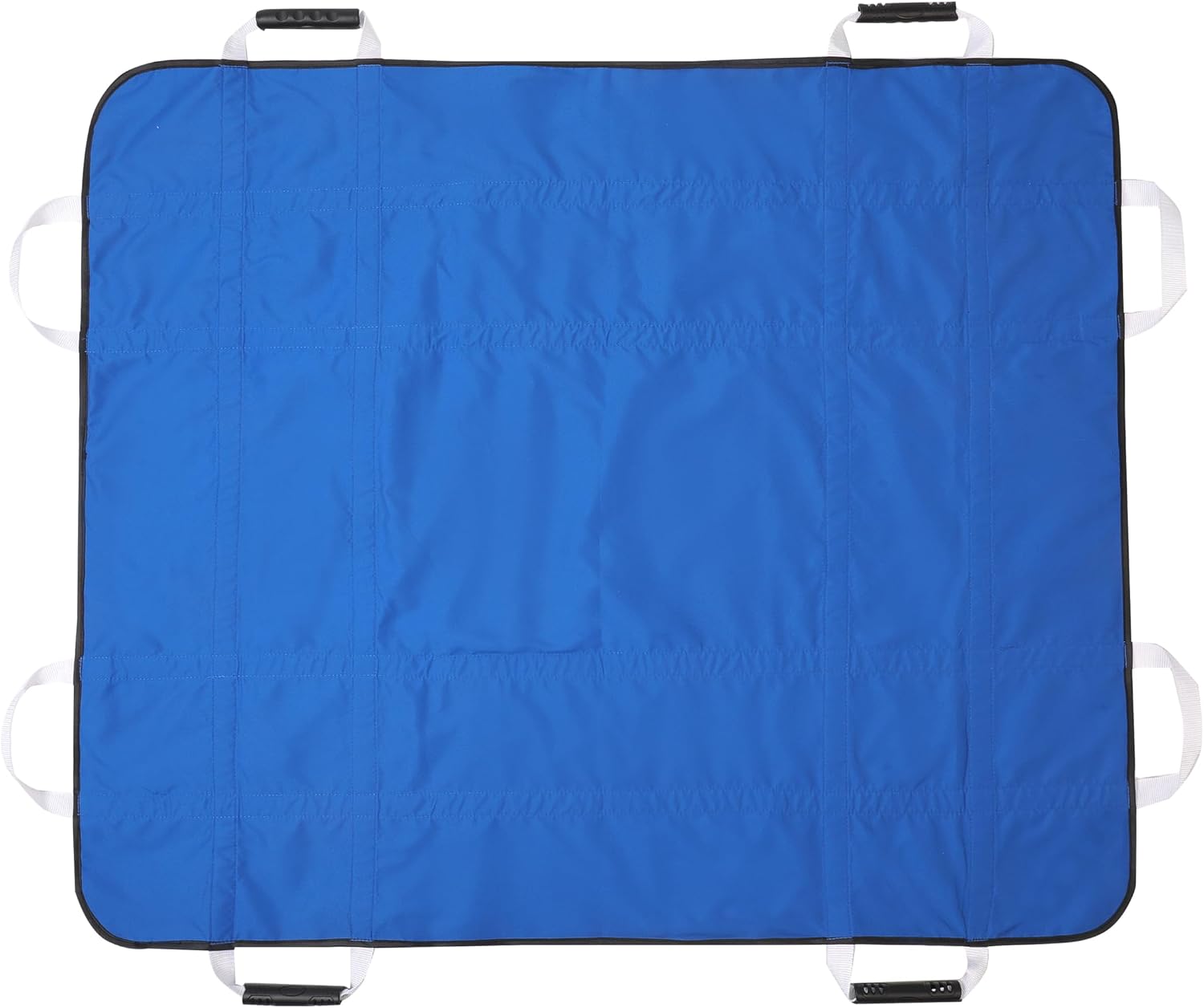 Draw Sheet with Handles, Washable Nylon & Soft Breathable Flannel Positioning Bed Pad Patient Transfer Sheet for Lifting, Turning & Sliding 48" x 40" (Multipurpose) (Blue - 1 PC)