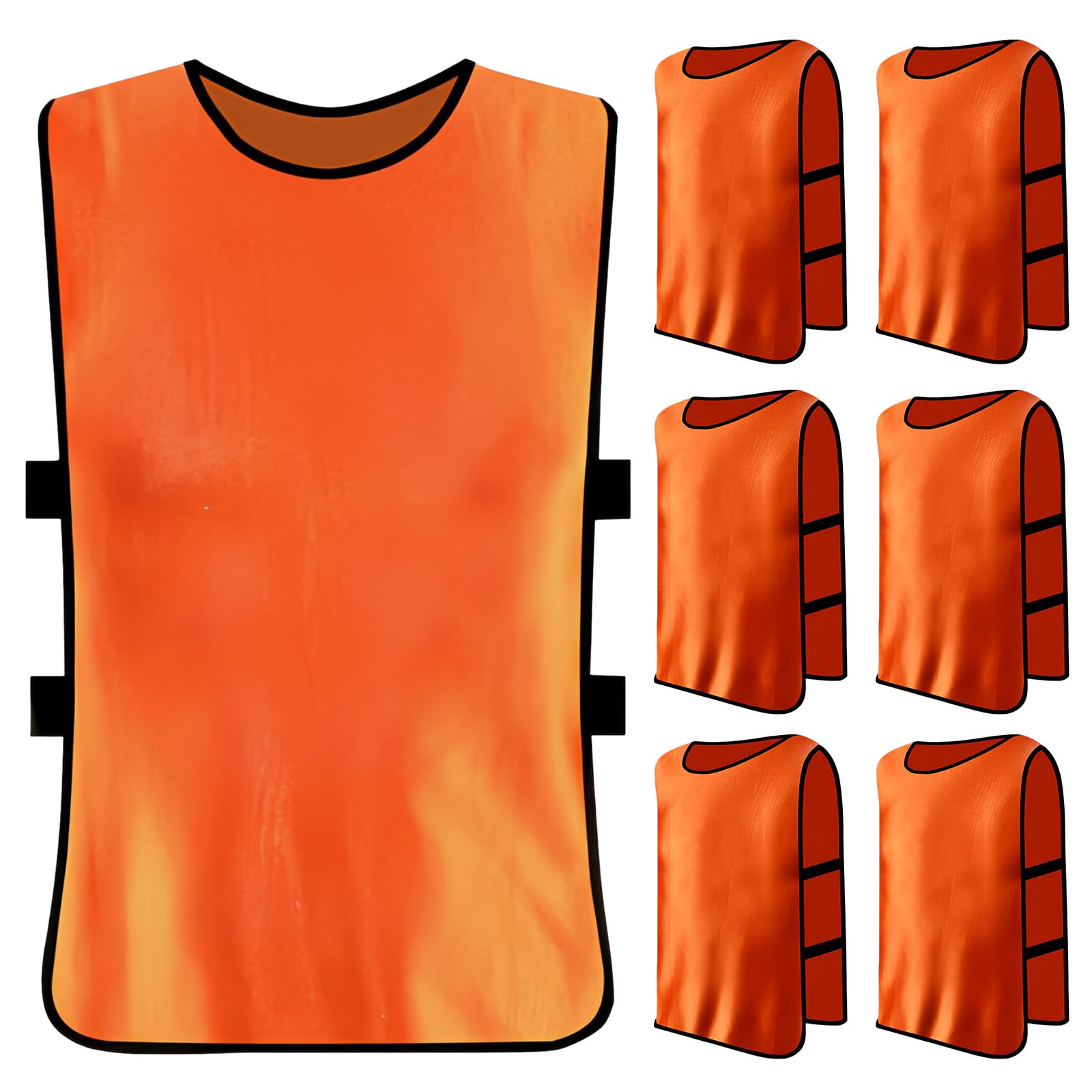 Chaleco Deportivo Adultos XL Petos Entrenamiento Fútbol Baloncesto Rugby 6 Piezas
