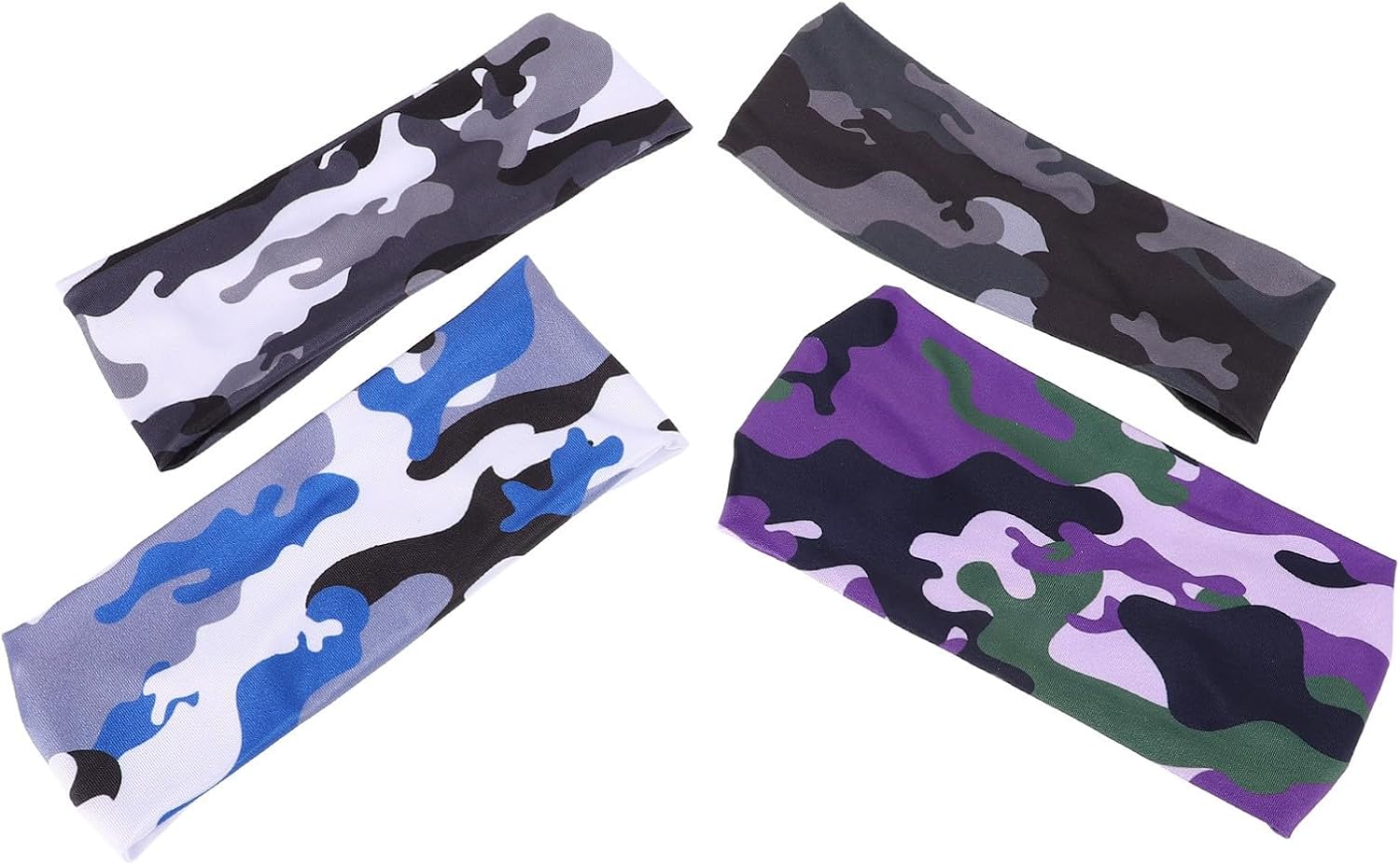 4pcs Athletic Headbands Sweatbands for Boys and Adjustable Fit High Sweat Absorption Cloth Material Sports Headwear Accessories for Basketball and Running
