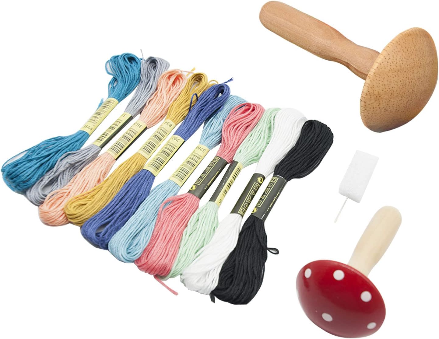 Amazon.com: Aepiraza Darning Mushroom Kit, Wood Darning Mushroom with ...