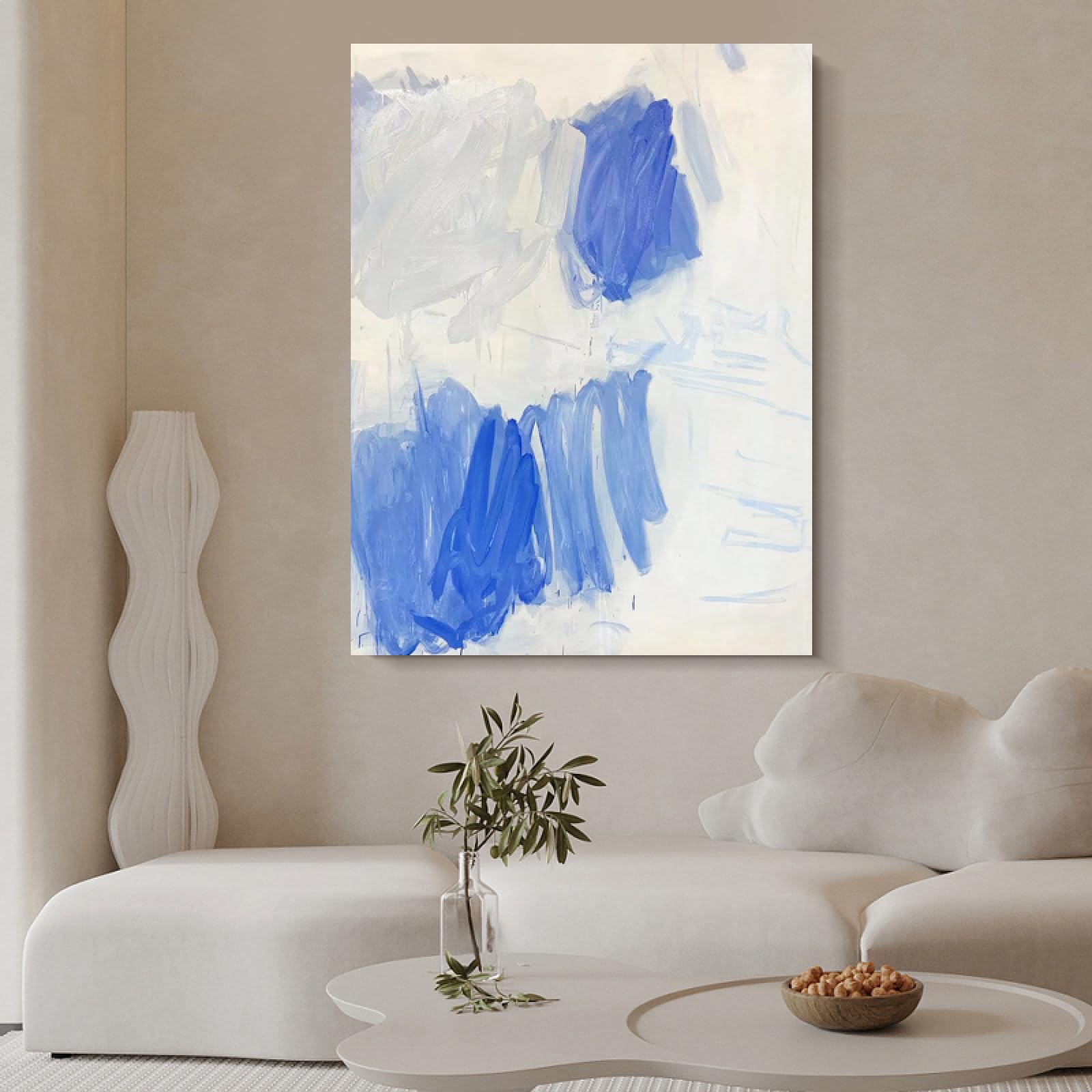 Peinture à l'huile grand format pour habiller un mur blanc vide