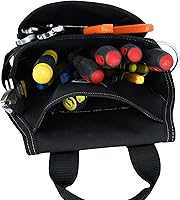 Vista 5 de MELOTOUGH Cinturón de herramientas con suspensión, bolsa de herramientas con suspensión, cinturón de herramientas con peine, delantal de carpintero