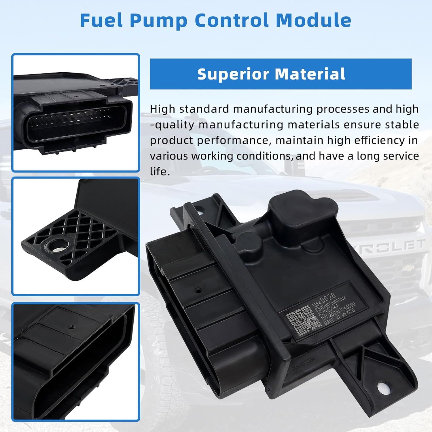 Fuel Pump Control Module Compatible with 2019-2022 Chevy Silverado 1500 2500 3500 HD GMC Sierra 1500 2500 3500 HD Replaces 13540028