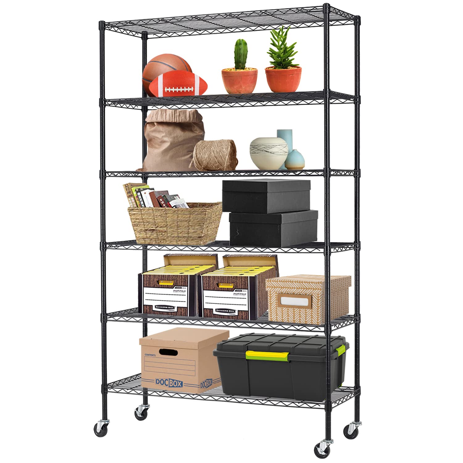 Buy 6Tier Storage Shelf, Wire Shelving Unit NSF Certified Storage Rack