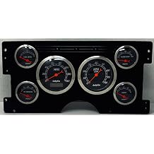 1988 1989 1990 1991 1992 Chevy Truck Style 6 Gauge Dash Insert Paanel Set Black