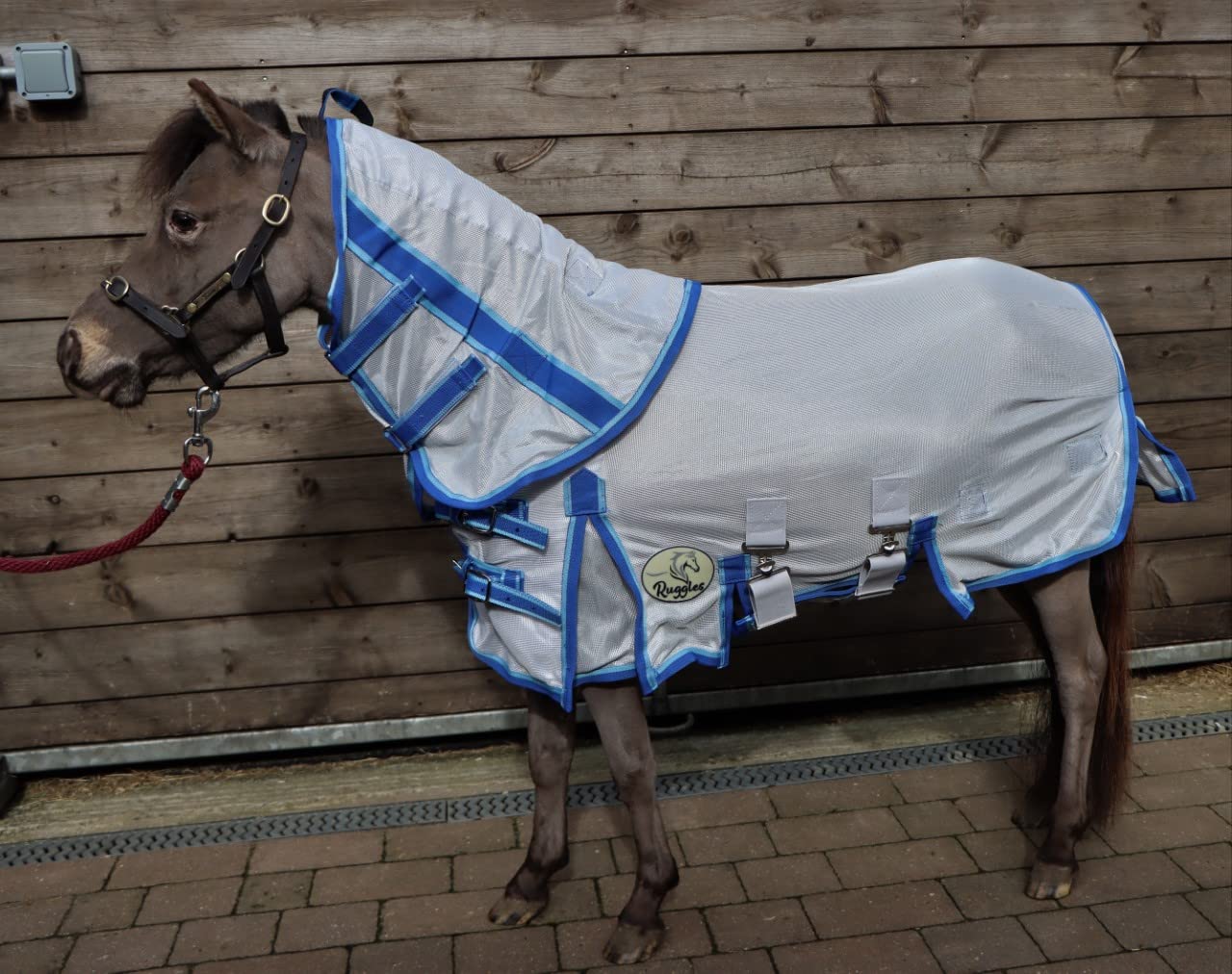 Ruggles Fly Rug & Neck Cover for Shetland Pony Donkey Section A and Miniature Horse |Lightweight Breathable Mesh | Excellent Protection from Bugs, Flies and Biting Insects (4' 3")