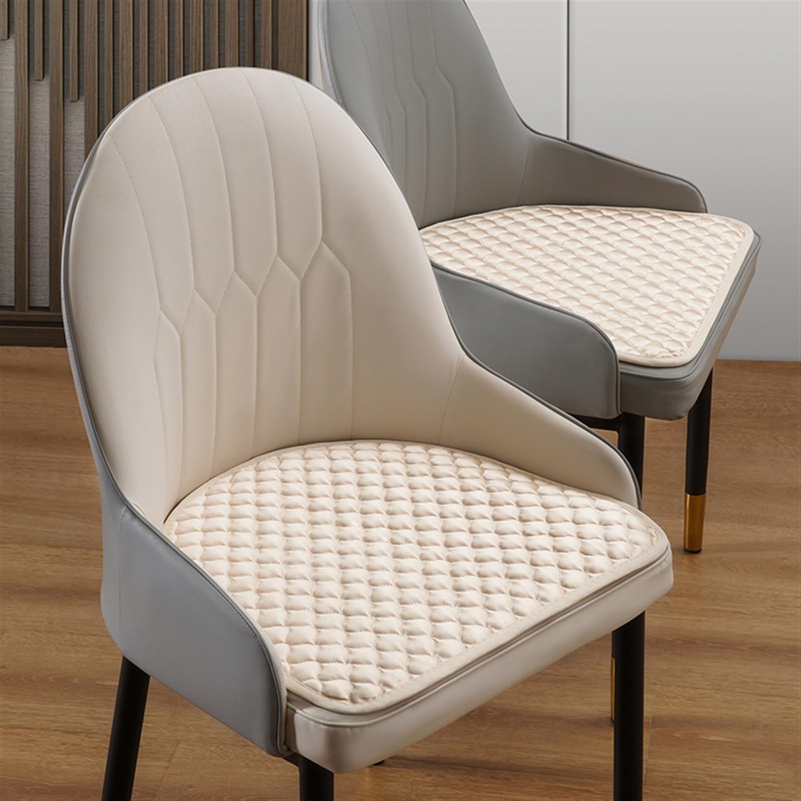 Coussin de chaise qui ne glisse pas lot de 2 galettes de chaise beiges